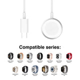 Laser Wireless Charger for Apple Watch White - Top-Down View