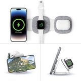 Laser 3-in-1 Travel Wireless Charging Pad for Apple