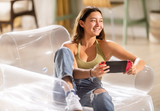 Intex Transparent Inflatable Armchair 66502 - Side View