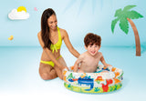 Intex Dino Buddies 3-Ring Inflatable Kiddie Pool 57106 - Top-Down View