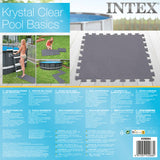 Intex Gray Padded Floor Protector Interlocking 8 x 50x50x0.5cm 29084 - 45-Degree Angle