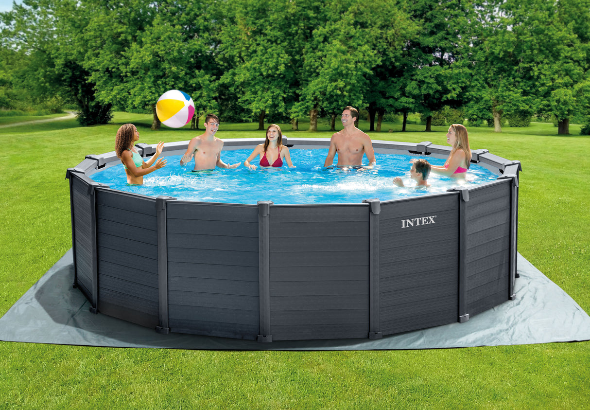 Intex Intex Graphite Grey Panel Pool 4.78 x 1.24M 26384