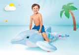 Intex Lil' Dolphin Ride-On Pool Kids Float 58535 - Top-Down View