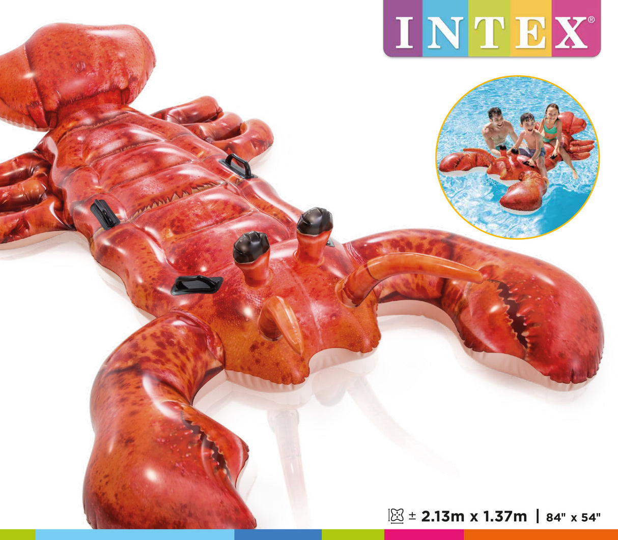 Intex Giant Lobster Ride On Pool Inflatable 57533