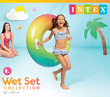 Intex Rainbow Ombre Tube Pool Float 58202 - Front View