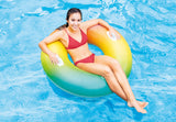 Intex Rainbow Ombre Tube Pool Float 58202 - Top-Down View