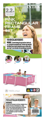 Intex Pink Rectangular Frame Pool 28266 - 45-Degree Angle