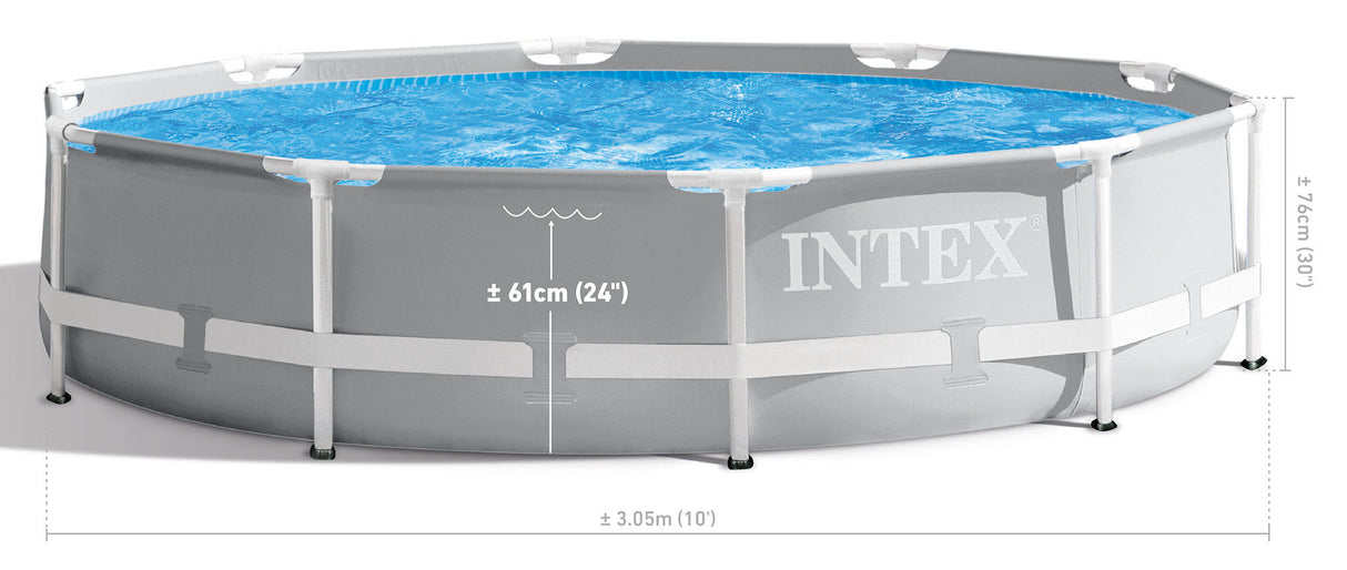 Intex PRISM 10' Metal Frame Above Ground Pool - 305cm x 76cm 26702