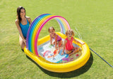 Intex Rainbow Arch Inflatable Spray Kiddie Pool 57156 - Front View