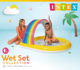 Intex Rainbow Arch Inflatable Spray Kiddie Pool 57156 - Top-Down View