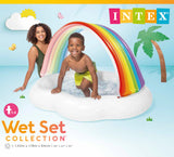 Intex Rainbow Cloud Inflatable Spray Baby Pool 57141 - Top-Down View