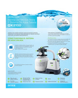 Intex Krystal Clear Sand Filter Pump and Saltwater Pool Chlorine System - 26676 - Front View