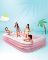 Intex Swim Center Family Inflatable Pool 58487 Pink - Top-Down View
