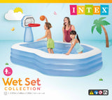 Intex Swim Center Shootin' Hoops Inflatable Pool 2.57m x 1.88m 57183 - Rear View