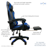 Spire Zinc Adjustable Gaming/Office Chair Blue And Black - 813F - 45-Degree Angle