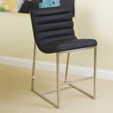 Auburn Modern Leather Bar Chair BarStool In Black