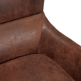 Salerno Brown Microfibre High Back Armchair - Top-Down View