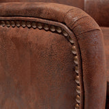 Salerno Brown Microfibre High Back Armchair - 45-Degree Angle