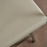Rocklin Steel & Bonded Leather Director chair Armchair in White - Top-Down View