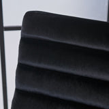 Glorie Black Velvet Sofa Accent Chair ArmChair - Top-Down View