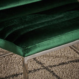 Glorie Emerald/Green Velvet Sofa Accent Chair ArmChair - Side View