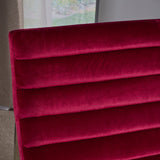 Glorie Garnet/Red Velvet Sofa Accent Chair ArmChair