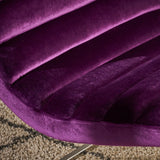 Glorie Plum Velvet Sofa Accent Chair ArmChair - Front View