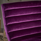 Glorie Plum Velvet Sofa Accent Chair ArmChair - Top-Down View