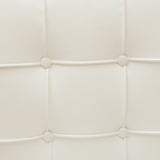 Pandora Modern Bonded Leather Dining Chair in White - Front View