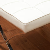 Pandora Modern Bonded Leather Dining Chair in White - Top-Down View