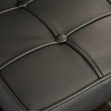 Pandora Bonded Leather & Steel Bar Stool in Black
