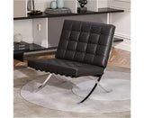 Black Barcelona Chair - Classic Version - Replica - Side View