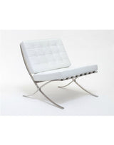 White Barcelona Chair - Classic Version - Replica - Top-Down View