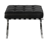 Black Barcelona Ottoman - Classic Version - Replica - Front View
