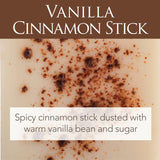 Vanilla Cinnamon Stick 2.5 Oz Artisan Melts - Front View