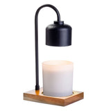 Black & Wood Arched Lamp - Side View