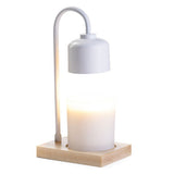 White & Wood Arched Lamp - Side View