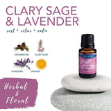 Clary Sage & Lavender Essential Oil Blend - Side View