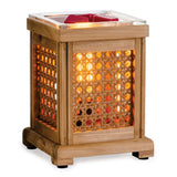 Wood & Cane Vintage Bulb Illumination Warmer - Side View