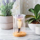 Wood & Glass Vintage Bulb Illumination Warmer - Front View