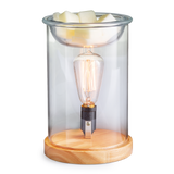 Wood & Glass Vintage Bulb Illumination Warmer - Side View