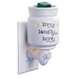 Live Laugh Love Pluggable Warmer - Front View
