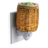 Wicker Lantern Pluggable Warmer - Front View