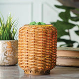 Wicker Lantern Illumination Warmer - Front View