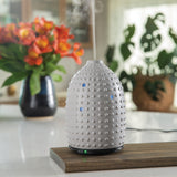 Gray Hobnail Ultrasonic Aroma Diffuser - Front View