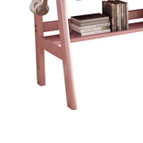 Ave Solid Wood Study Desk with Shelf and Drawers/Bookcase/Rubberwood - Side View