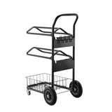 Samland Heavy Duty Two Tier Wheeled Saddle Rack - Side View