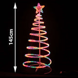Samland Led 145cm Rope Light Christmas Tree & Star Motif Xmas New - Front View