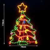 Samland Christmas Tree Motif Rope Light Large 118cm Height - Front View