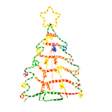 Samland Christmas Tree Motif Rope Light Large 118cm Height - Side View